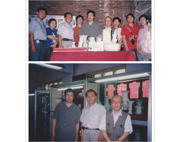 2002清華大學教授協同日本學者及日韓學生來何氏官瓷參觀學習